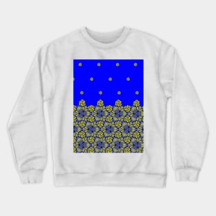 Pattern yellow and blue Crewneck Sweatshirt